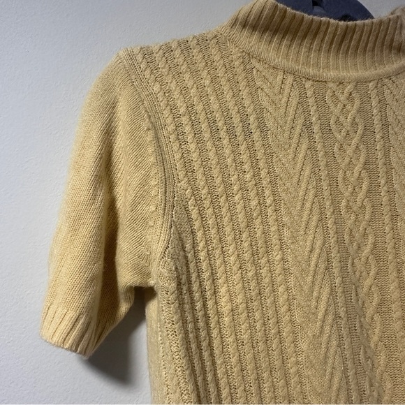 Hasting & Smith Knit Short Sleeve Sweater Yellow Mock Neck Women’s Size Large - Picture 7 of 15